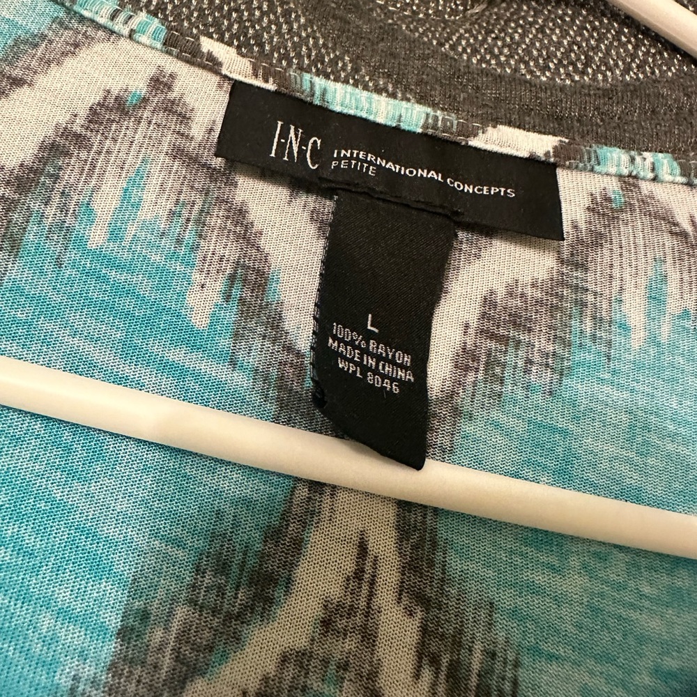 Large teal casual shirt